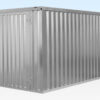 4m x 2.1m Flat Pack Container Store - Galvanised