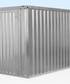 4m x 2.1m Flat Pack Container Store - Galvanised