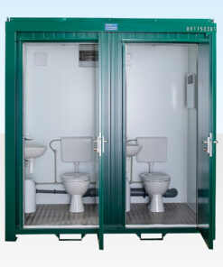 1+1 Double Mains Toilet 2.4m x 1.4m (RAL 6005)